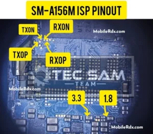 سامسونج جالاكسي A15 SM A156B M UFS ISP PinOUT2 نقطة التوصيل للبوكس